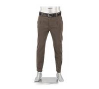Alberto Bundfaltenhose Herren Baumwolle braun, 35/34