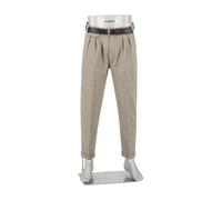 Alberto Bundfaltenhose Herren Slim Fit Leinen grün, 33/32