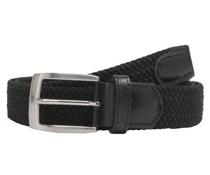 ALBERTO Herren Gürtel Flechtgürtel Basic Braided in Schwarz Länge 105 cm