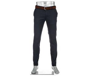 Alberto Herren Hose Business Cotton, Rob, Slim Fit, Baumwoll-Stretch, dunkelblau, 34/34