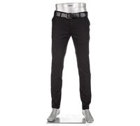 Alberto Herren Hose Business Cotton, Rob, Slim Fit, Baumwoll-Stretch, schwarz, 32/32