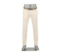 Alberto Herren Hose Chino Lou, Regular Fit, Baumwoll-Stretch, hellgelb beige, 36/30