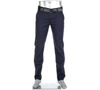 Alberto Herren Hose Chino Lou, Regular Fit, Baumwolle, dunkelblau, 36/32