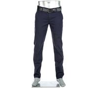 Alberto Herren Hose Chino Lou, Regular Fit, Baumwolle, dunkelblau, 36/34