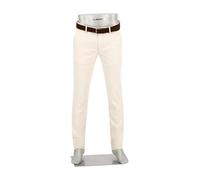 Alberto Herren Hose Chino Lou, Regular Fit, Baumwolle-Leinen, beige, 33/32