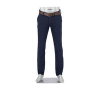 Alberto Herren Hose Chino Lou, Regular Fit, Baumwolle, nachtblau meliert, 35/30