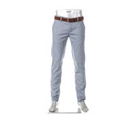 Alberto Herren Hose Chino Lou, Regular Fit, Baumwolle, navy meliert blau, 33/36