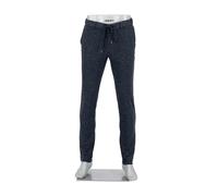 Alberto Herren Hose Chino Mover, Slim Fit, Jersey, dunkelblau meliert, 40/32