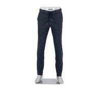 Alberto Herren Hose Chino Mover, Slim Fit, Jersey, dunkelblau meliert, 40/34