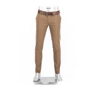 Alberto Herren Hose Chino Rob, Slim Fit, Baumwolle, braun, 35/30