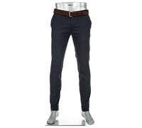 Alberto Herren Hose Chino Rob, Slim Fit, Baumwolle, dunkelblau, 42/34