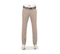 Alberto Herren Hose Double Face, Lou, Regular Fit, Mikrofaser-Stretch, braun-greige beige, 33/30