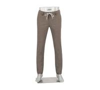 Alberto Herren Hose Flanell Heringbone, Jump, Slim Fit, Viskose-Stretch, braun gemustert, 33/32
