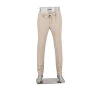 Alberto Hose Jump Slim Fit Flanell Herringbone Mikrofaser-Stretch Beige 31/32