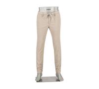Alberto Herren Hose Flanell Herringbone, Jump, Slim Fit, Mikrofaser-Stretch, beige, 33/32