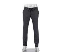 Alberto Herren Hose Flanell Look, Jump, Slim Fit, Mikrofaser, anthrazit meliert grau, 34/34
