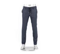 Alberto Herren Hose Flanell Look, Jump, Slim Fit, Mikrofaser, dunkelblau meliert, 32/32