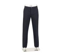 Alberto Herren Hose Flanell, Luis, Wide Fit, Mikrofaser-Stretch, navy blau, 32/34