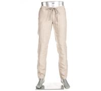 Alberto Hose Herren Leinen beige, 38/34