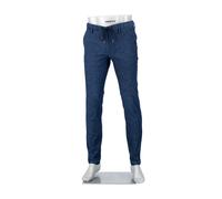 Alberto Herren Hose Jump, Slim Fit, Baumwoll-Stretch COOLMAX®, navy blau, 34/34