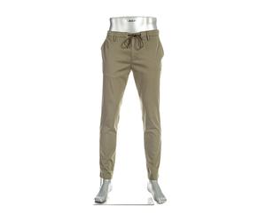 Alberto Herren Hose Light Cotton, Jump, Slim Fit, Baumwoll-Stretch, militarygrün, 38/36