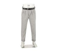 Alberto Herren Hose Mini Oxford, Ted-C, Wide Fit, Wolle cropped, grau, 30/32