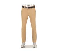 Alberto Herren Hose Performance, Move, Slim Fit, Mikrofaser-Stretch, hellbraun beige, 33/32