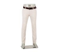 Alberto Herren Hose Rob, Slim Fit, Jersey, taupe kariert grau, 38/34