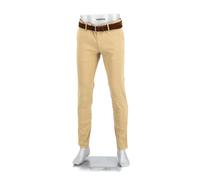 Alberto Herren Hose Rob, Slim Fit, Leinen, beige, 33/34