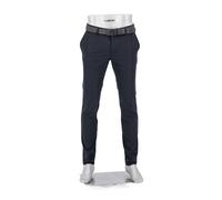 Alberto Herren Hose Rob, Slim Fit, Mikrofaser wasserabweisend, navy meliert blau, 30/34