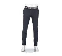 Alberto Herren Hose Rob, Slim Fit, Mikrofaser wasserabweisend, schwarz meliert, 32/30