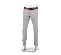 Alberto Herren Hose, Slim Fit, Wolle waschbar, hellgrau meliert, 33/34