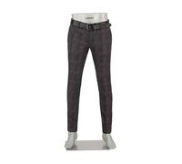 Alberto Herren Hose Smart Jersey, Rob, Slim Fit, Mikrofaser-Stretch, braun-lila, 32/32