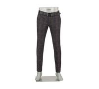 Alberto Herren Hose Smart Jersey, Rob, Slim Fit, Mikrofaser-Stretch, braun-lila, 40/34