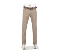 Alberto Herren Hose Soft Touch, Pipe, Regular Fit, Baumwoll-Stretch, braun meliert, 31/32