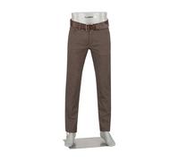 Alberto Hosen Herren Regular Fit Baumwoll-Stretch braun, 33/34