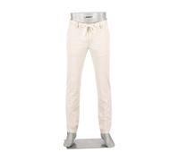 Alberto Herren Hose Summer Stripe, Jump, Slim Fit, Baumwolle-Lyocell, hellbeige gestreift, 34/30