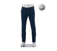 Alberto Herren Hose Super Stretch, Jump, Slim Fit, Baumwolle-TencelT, navy blau, 33/36