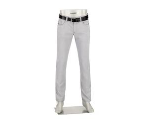 Alberto Herren Hose Two-Tone Ceramica®, Pipe, Regular Fit, hellgrau meliert, 33/32