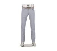 Alberto Herren Hose Two-Tone Ceramica®, Pipe, Regular Fit, Mikrofaser-Viskose, blau meliert beige, 34/34