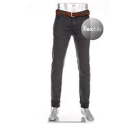 Alberto Herren Jeans Bike, Slim Fit, Mikrofaser-TencelT, anthrazit grau, 38/32