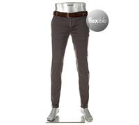 Alberto Herren Jeans Coloured Denim, Rob, Slim Fit, Baumwolle T400®, graubraun, 33/34