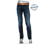 Alberto Herren Jeans Cosy Pipe, Regular Fit, Baumwoll-Stretch, dunkelblau, 35/32