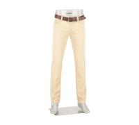 Alberto Herren Jeans Light Soft Pipe, Regular Fit, Baumwoll-Mix, beige, 32/30