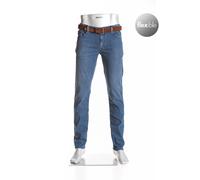 Alberto Herren Jeans Pipe, Regular Fit, Baumwoll-Stretch COOLMAX®, dunkelblau, 32/32