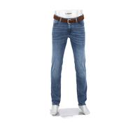 Alberto Herren Jeans Pipe, Regular Fit, Baumwolle T400®, dunkelblau, 35/34
