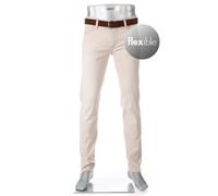 Alberto Röhrenhose Denim Braun Beige - Größe W 34 - L 32 Beige W 34 - L 32