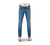 Alberto Herren Jeans Slipe, Tapered Fit, Baumwoll-Stretch, blau, 32/34