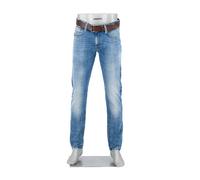 Alberto Herren Jeans Slipe, Tapered Fit, Bio Baumwoll-Stretch, blau, 40/34