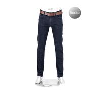 Alberto Herren Jeans Super Stretch, Pipe, Regular Fit, Baumwolle T400®, navy blau, 38/36